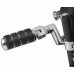 LARGE ISO HIGHWAY PEGS WITH OFFSET 1-1/4" (32mm) MAGNUM QUICK CLAMPS, CHROME - UNIVERSAL